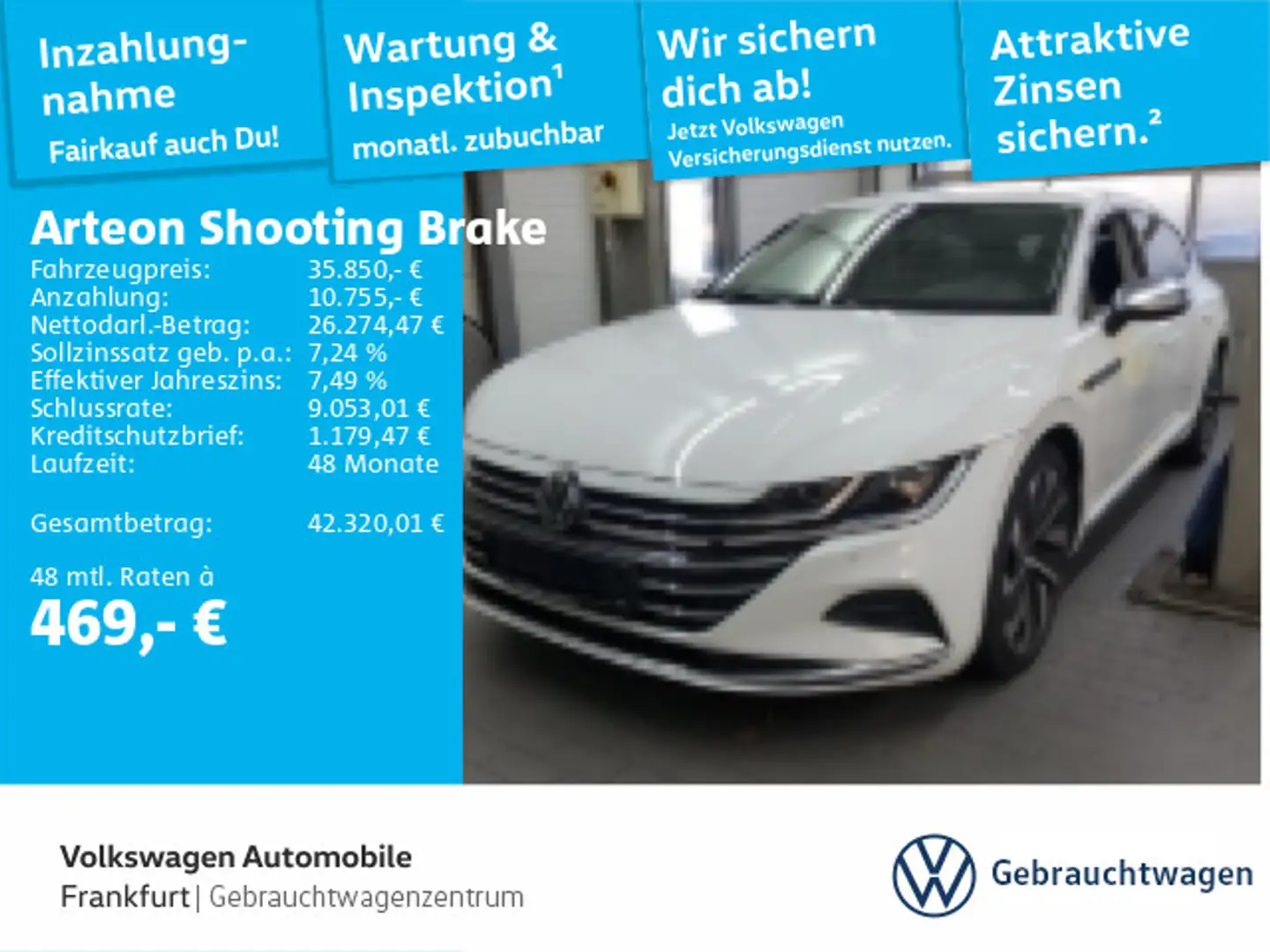 Volkswagen Arteon 2.0 TDI DSG 4Motion Elegan Weiß - 1