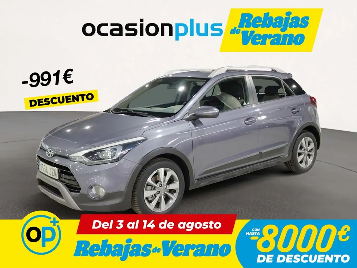 Hyundai i20 1.4CRDI Klass 90 Gris - 1