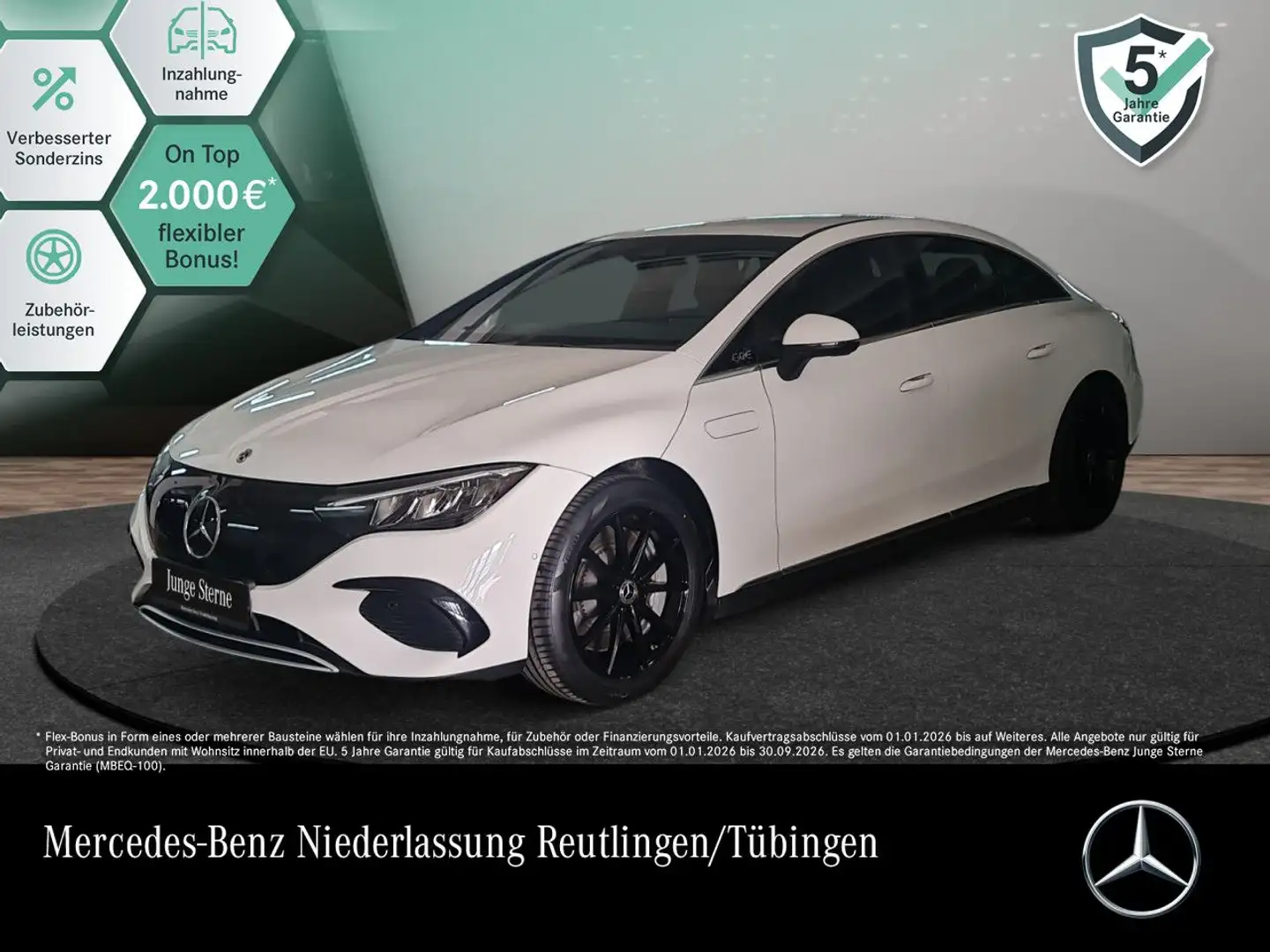 Mercedes-Benz EQE 300 LED Kamera Spurhalt-Ass PTS Sitzh Weiß - 1