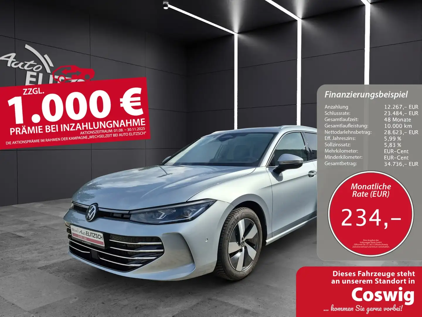 Volkswagen Passat TDI Elegance DSG Matrix STH AHK Navi Pano Leder... Silber - 1