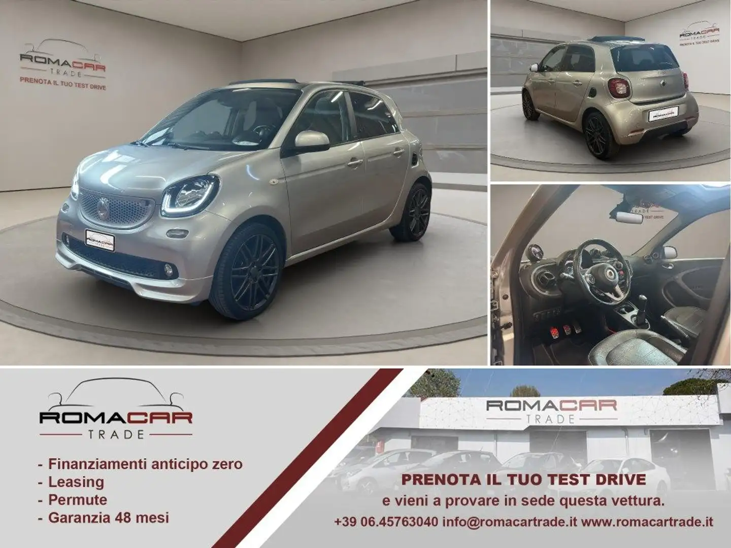 smart forFour 90 0.9 Turbo CABRIO BRABUS STYLE! Grigio - 1