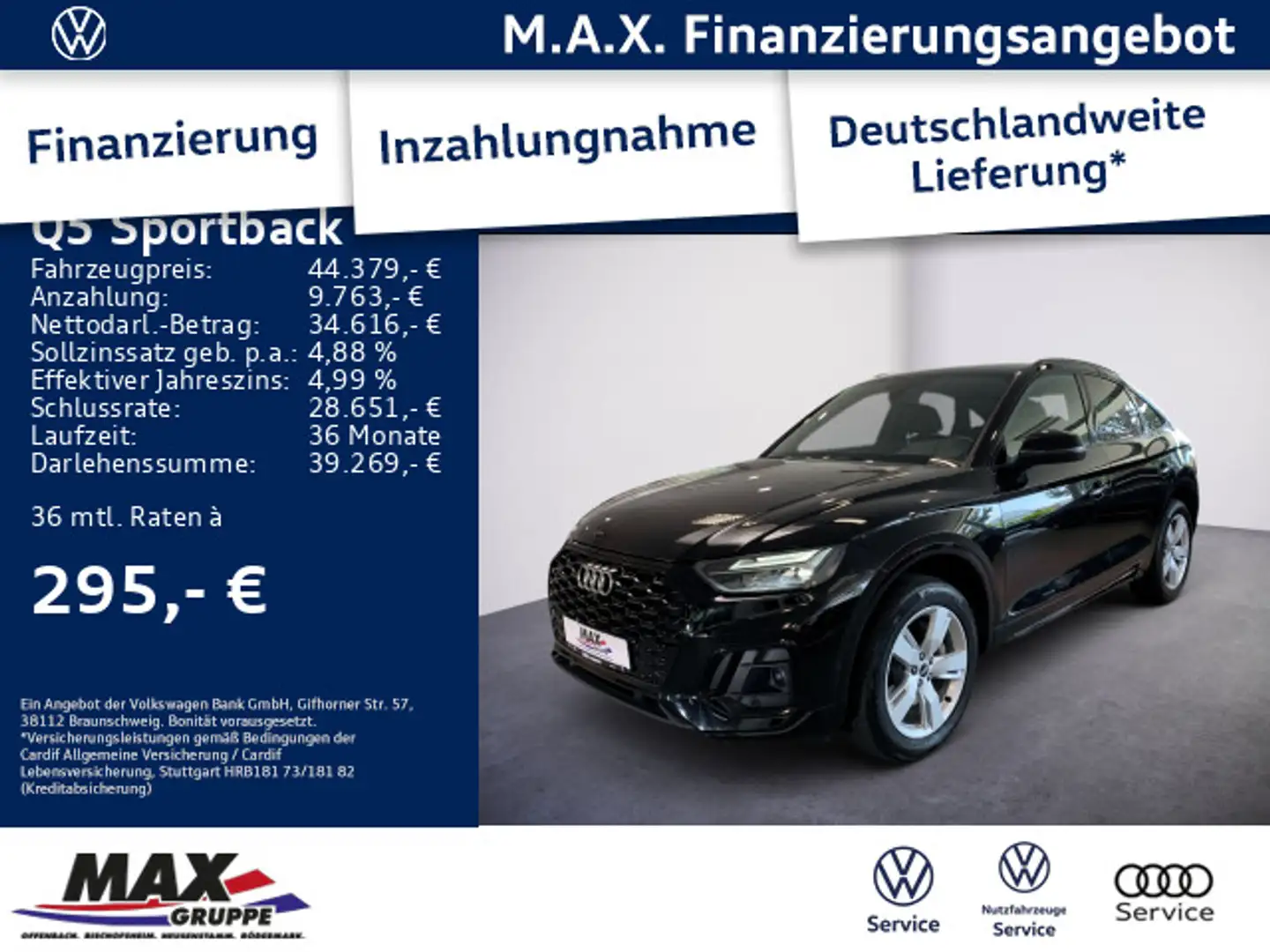 Audi Q5 50 TDI QUATTRO S LINE NAVI+PANO+AHK Nero - 1