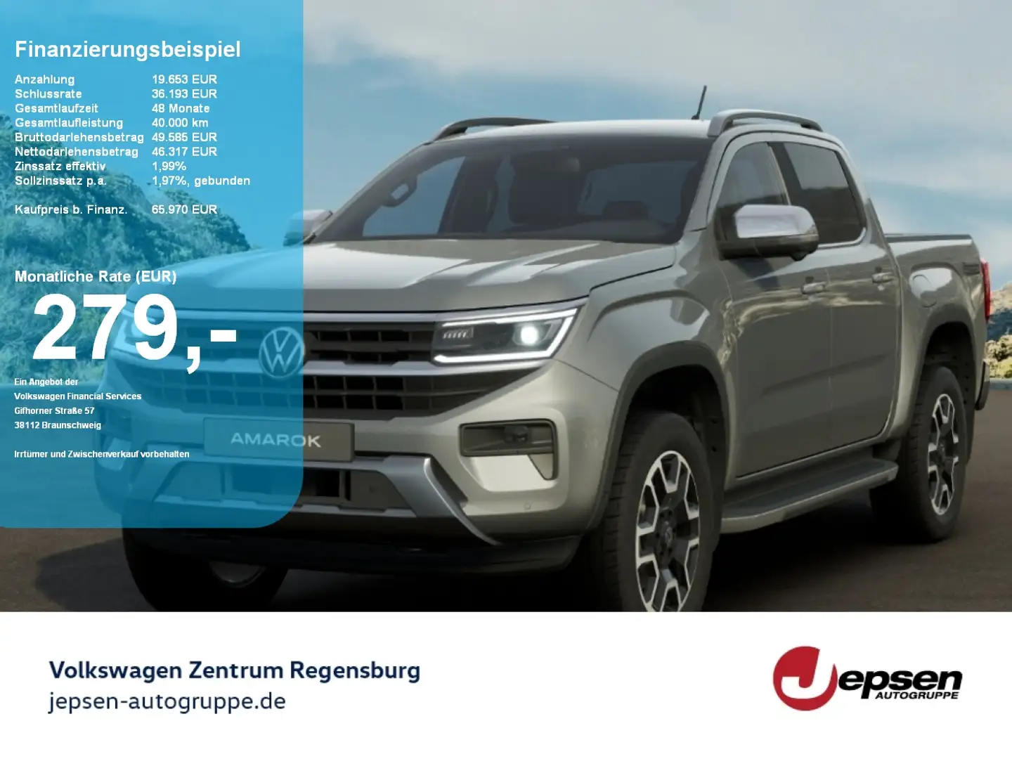 Volkswagen Amarok DC Style Automatik 4Motion STHZ AHK Grau - 1