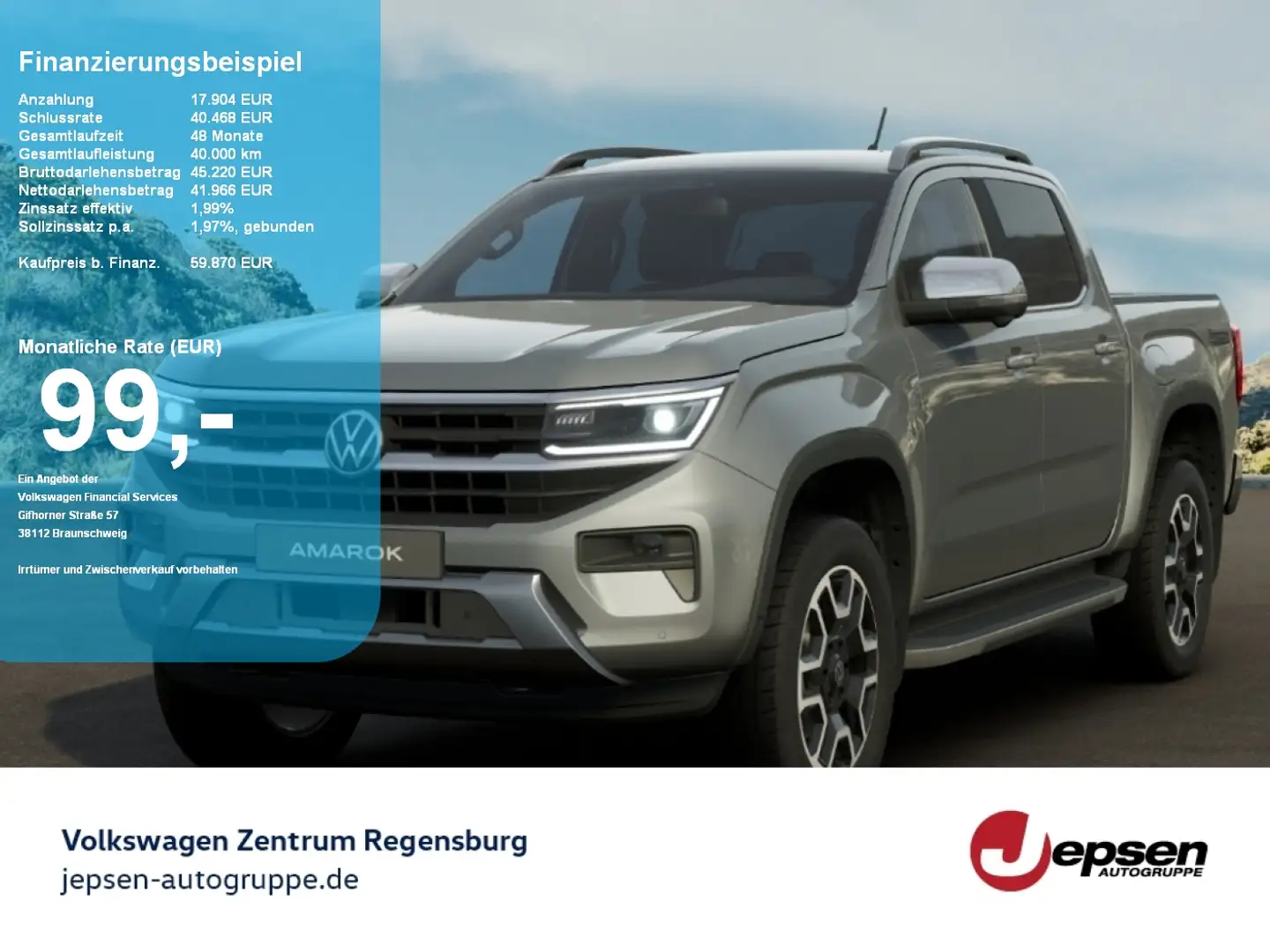 Volkswagen Amarok DC Style Automatik 4Motion STHZ AHK Grau - 1