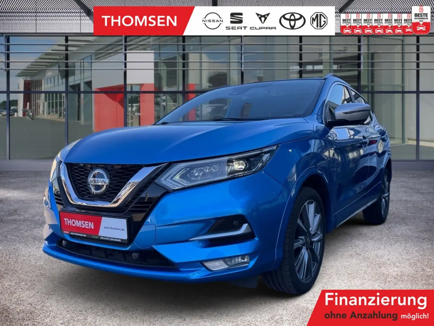 Nissan Qashqai 1.3 DIG-T N-Connecta DSG Navi LED PDC Blauw - 1