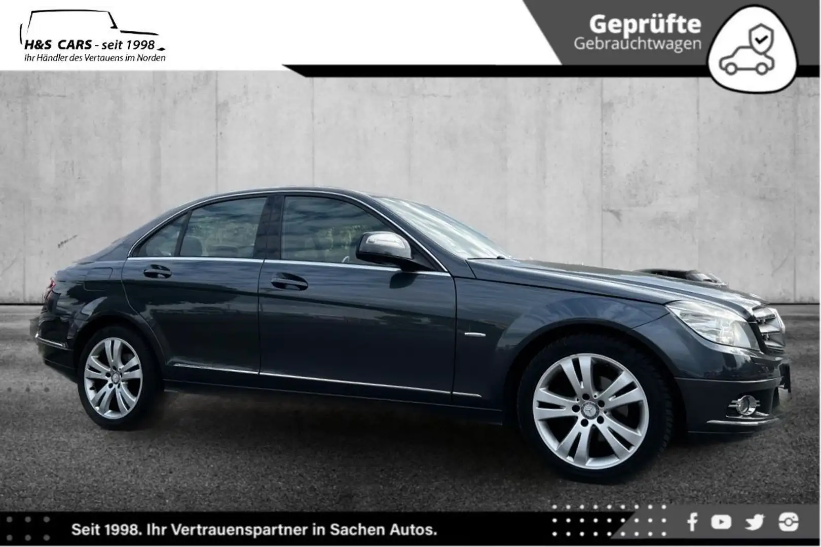 Mercedes-Benz C 180 K Lim AVANTG BI-XEN NAV COMAND TEMP PDC Grau - 1