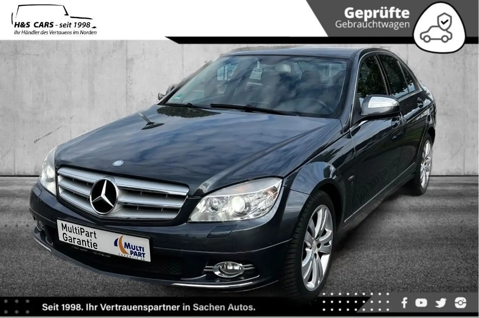 Mercedes-Benz C 180 K Lim AVANTG BI-XEN NAV COMAND TEMP PDC Grau - 2