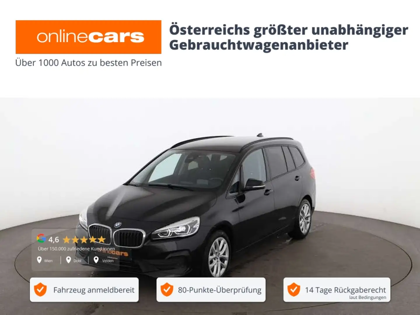 BMW 218 d Gran Tourer Advantage Aut LED HEAD-UP NAVI Schwarz - 1