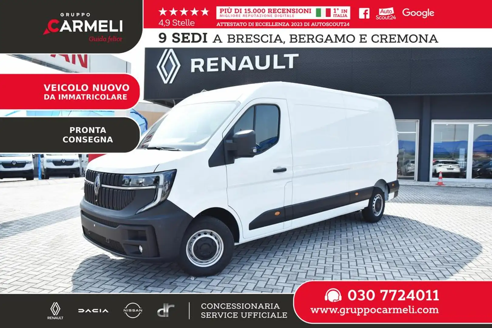 Renault Master T33 2.0 blue dci 150cv L3H2 -PRONTA Bianco - 1