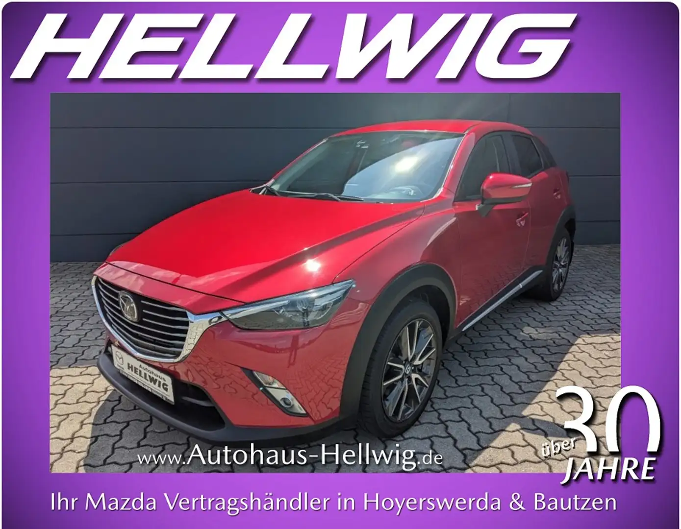 Mazda CX-3 2.0l Sports-Line AWD Bose Head-up Teilleder Rot - 1
