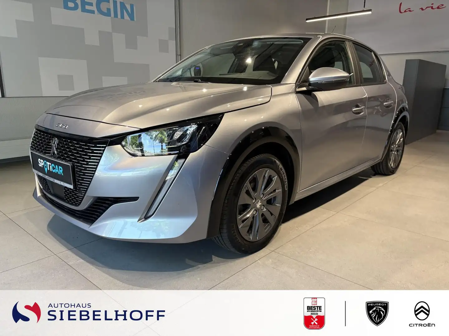Peugeot e-208 Active Pack Elektromotor 136 *SHZ*PDC*Eco- Zilver - 2