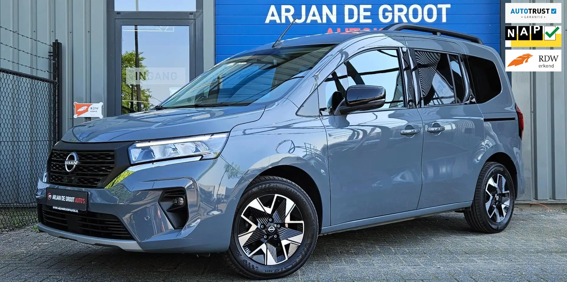 Nissan Townstar 1.3 DIG-T Tekna 131PK Navi Clima Leer Kangoo Gri - 1