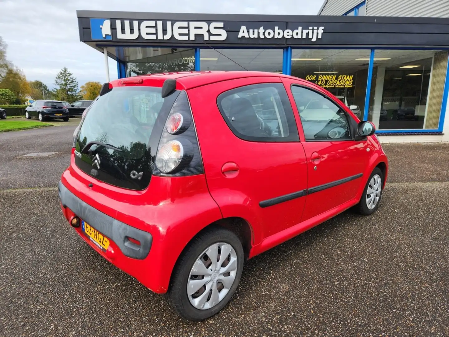 Citroen C1 1.0-12V Ambiance 5drs, 66.706km NAP! Airco, Elektr Rood - 2