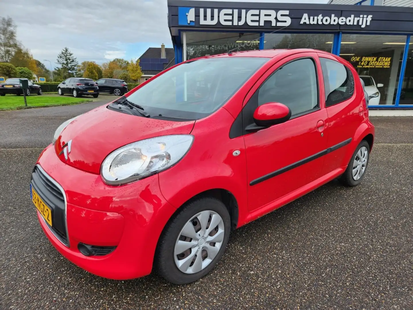 Citroen C1 1.0-12V Ambiance 5drs, 66.706km NAP! Airco, Elektr Rood - 1