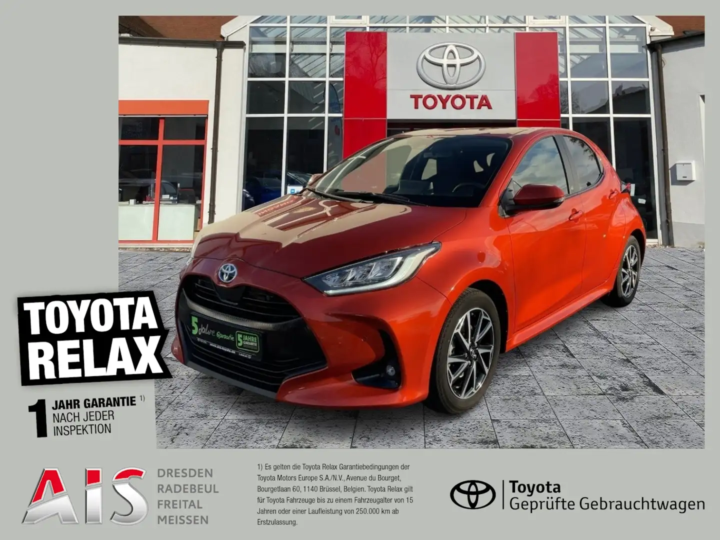 Toyota Yaris 1.5 D Team Deutschland ACC+LED+Navi+SHZ+LM Arancione - 1