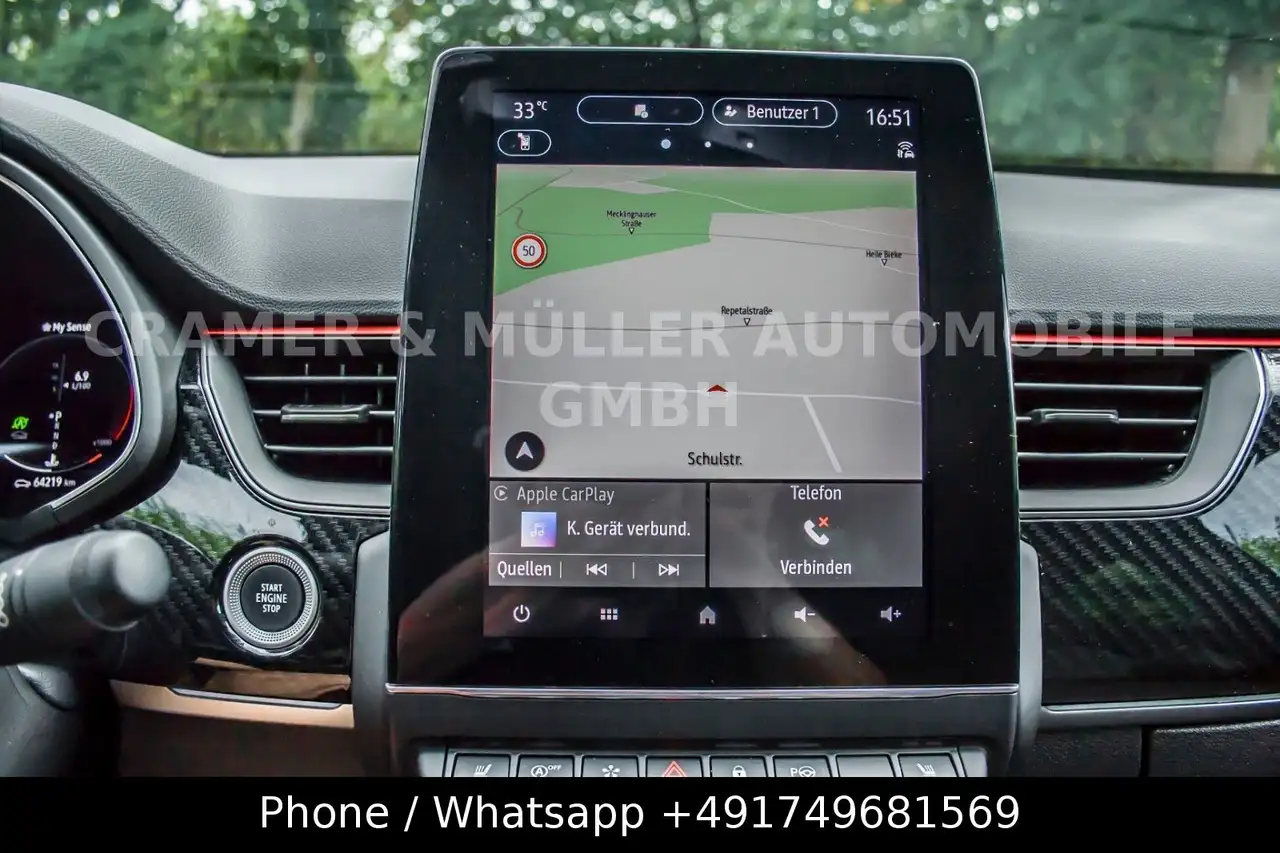 Renault Arkana RS Line Automatik CAM. DAB Hybrid 2. HD 8 Fach, миниатюра 27