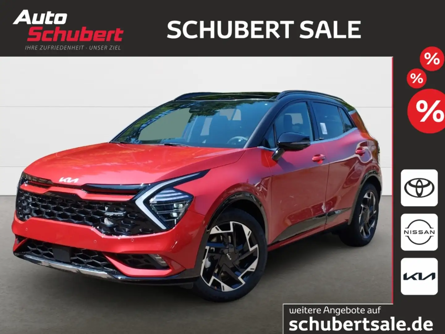 Kia Sportage 1.6T GT-Line GLASDACH+NAVI+DRIVE-WISE+ LEDER Digit Rouge - 1