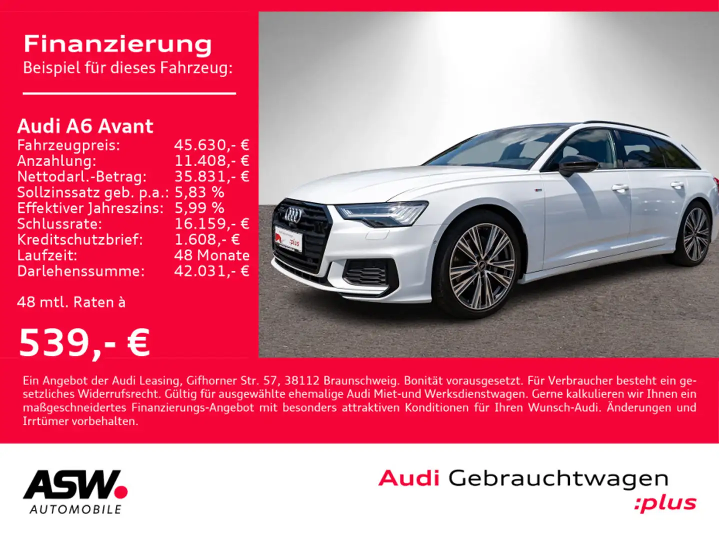 Audi A6 S line 50TDI quattro Navi Matrix Pano Blanc - 1