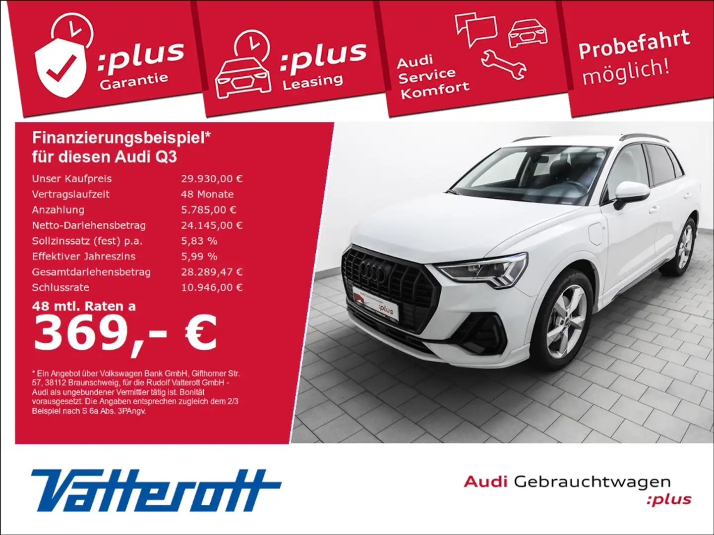 Audi Q3 45 TFSI e S line AHK Navi LED Weiß - 1