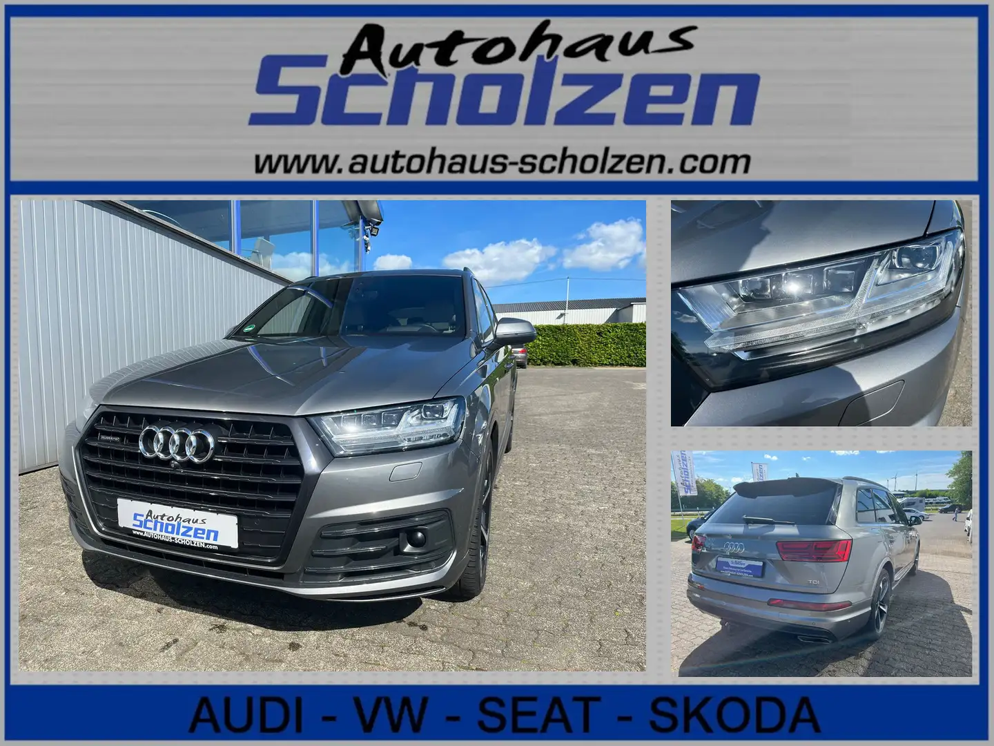 Audi Q7 3.0 TDI QUATTRO S-line SHZ NAVI AHK MFL PANO Gris - 1