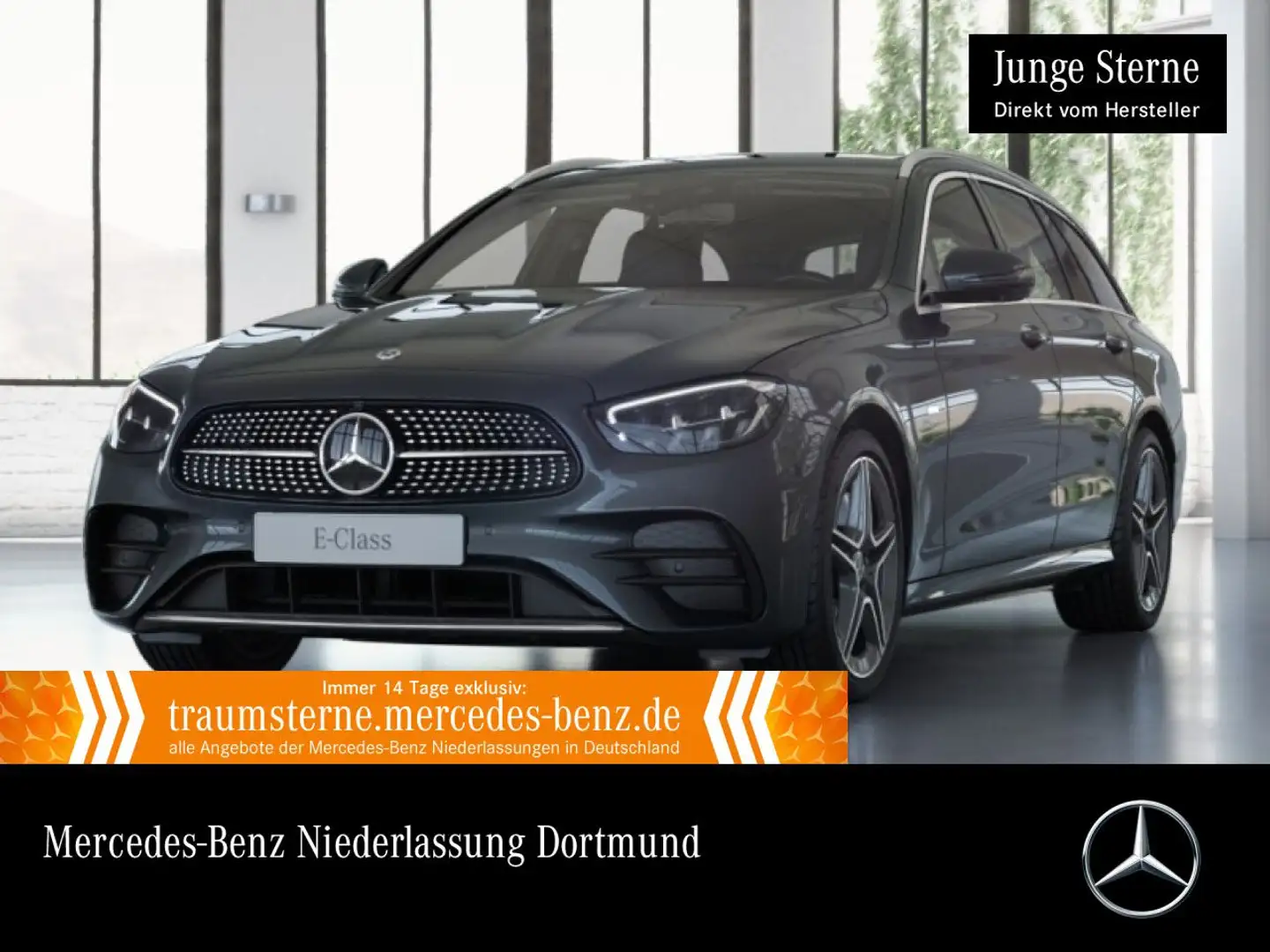 Mercedes-Benz E 300 de T AMG+360+AHK+LED+FAHRASS+9G Grau - 1