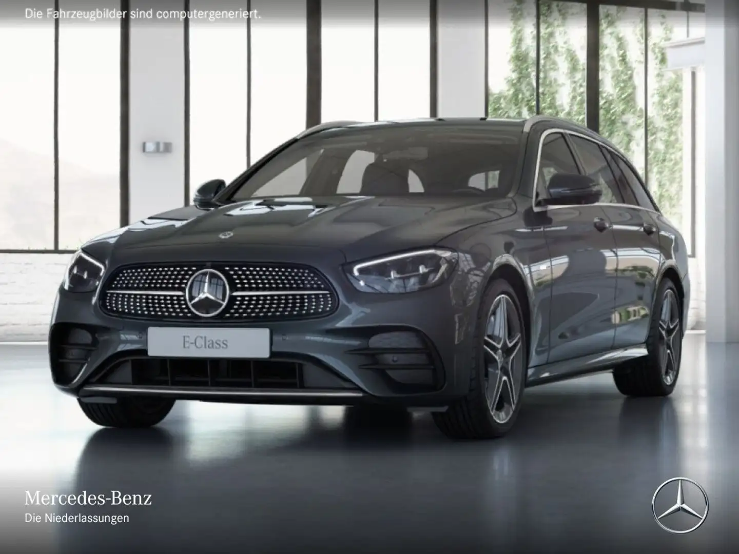 Mercedes-Benz E 300 de T AMG+360+AHK+LED+FAHRASS+9G Grau - 2