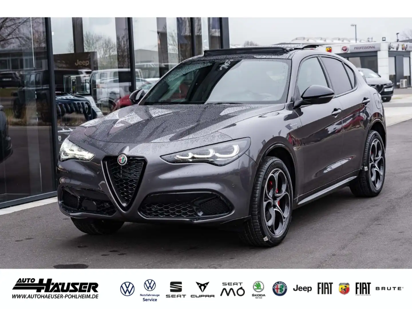 Alfa Romeo Stelvio Veloce 2.0 Turbo AT8 Q4 MY24 PANORAMA EL. HECKKL. Gris - 1