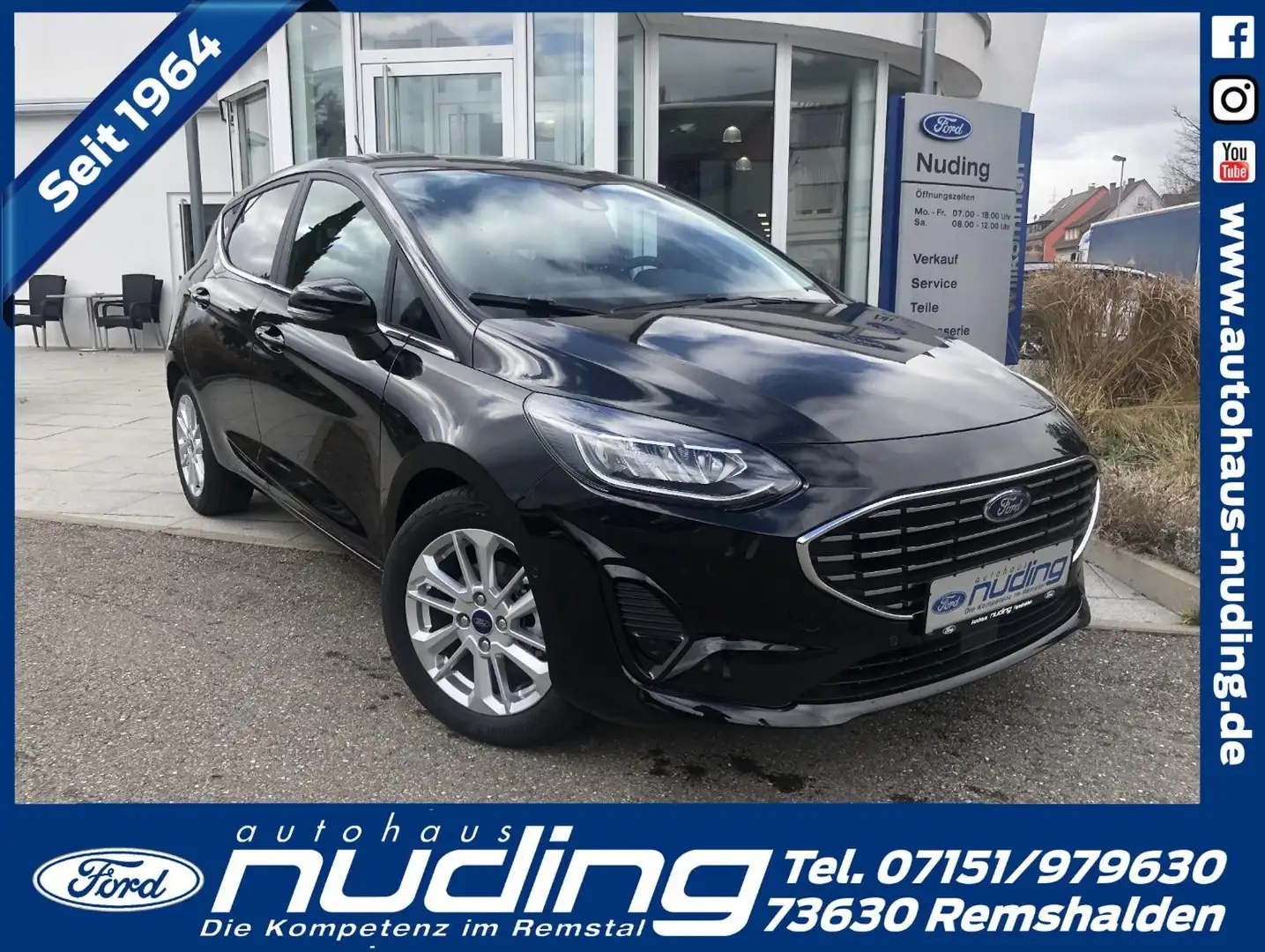 Ford Fiesta 1.0 EcoBoost Aut. Titanium X Navi/RFK/ACC Schwarz - 1