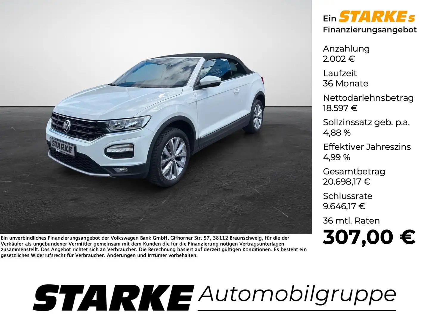 Volkswagen T-Roc Cabriolet 1.0 TSI Style Blanco - 1