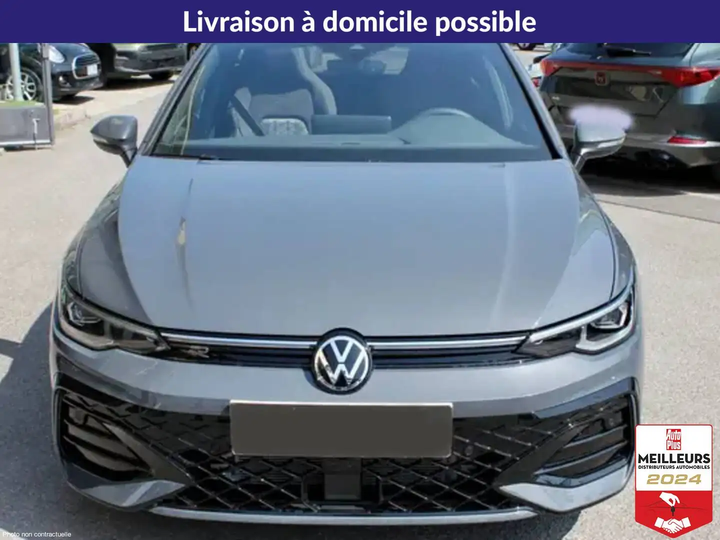 Volkswagen Golf TDI 150 DSG7 R-Line +Pack Hiver +Toit ouvrant +JA  Gris - 2