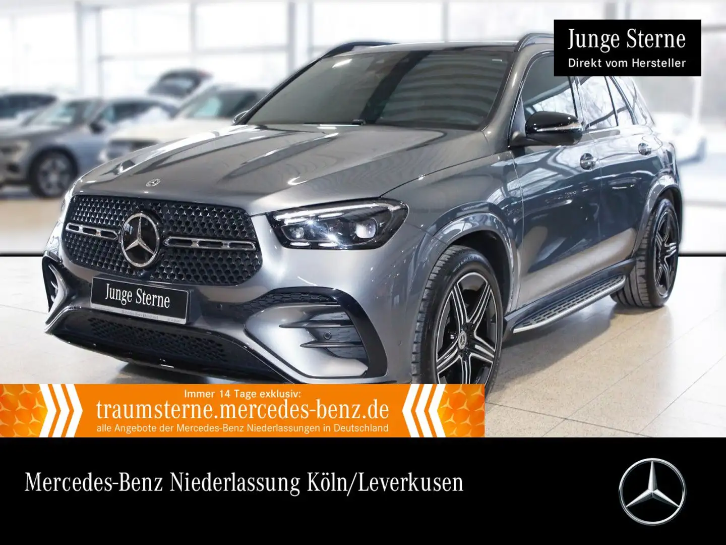 Mercedes-Benz GLE 350 de 4M AMG+NIGHT+PANO+360+AHK+MULTIBEAM+9G Grau - 1
