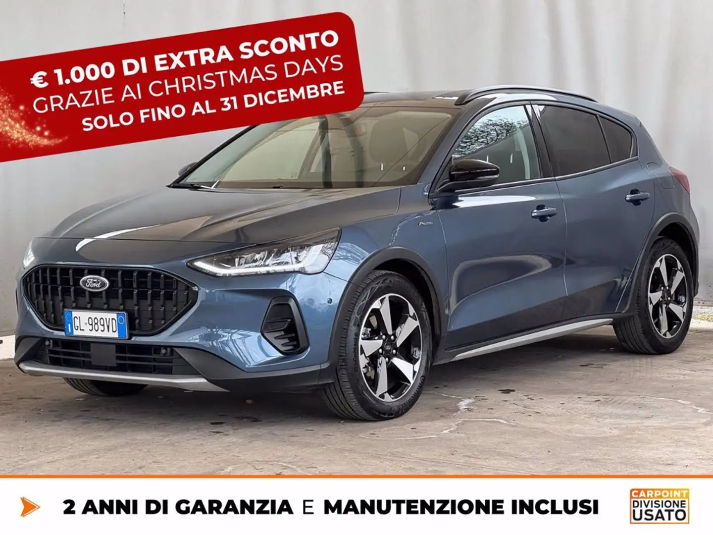 Ford Focus active 1.0 ecoboost h x 125cv powershift Modrá - 1