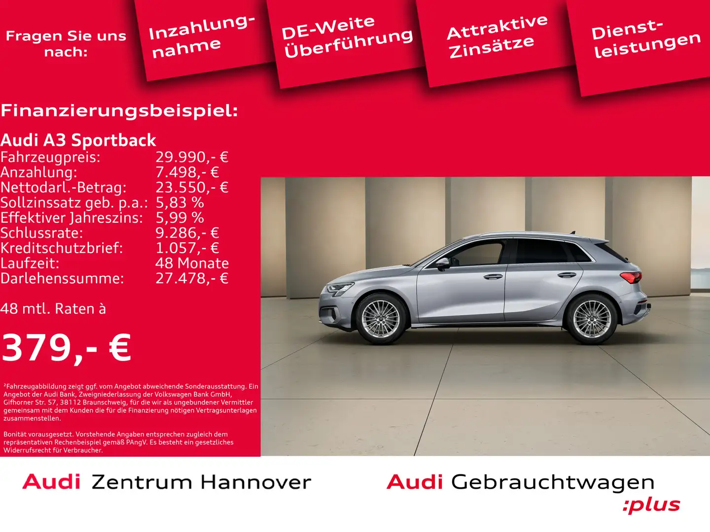 Audi A3 Advanced 35 TFSI AHK Phone Box LED Silber - 2