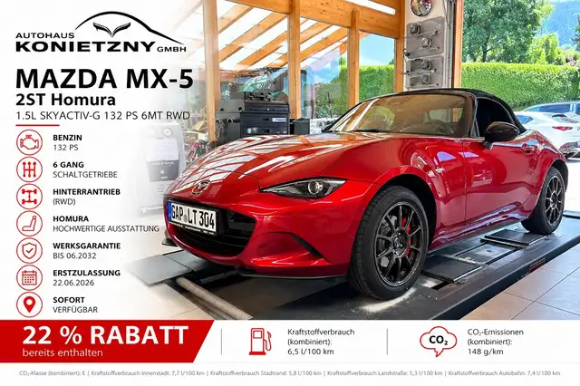 Mazda MX-5 Homura 2ST 1.5L SKYACTIV-G 132 6MT RWD Homura
