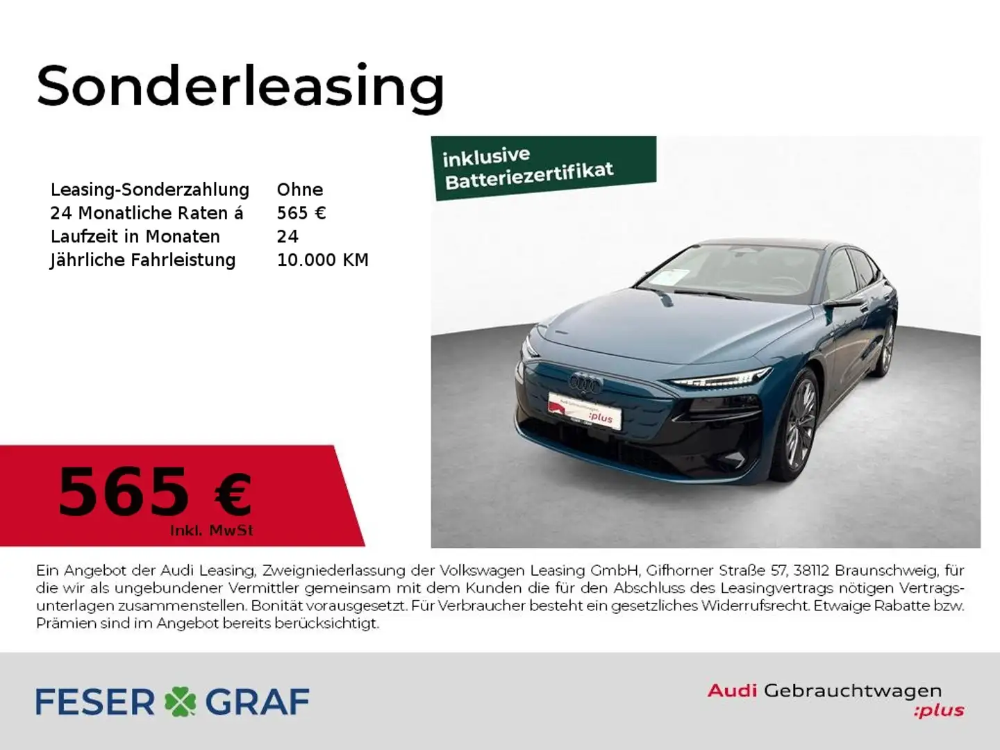 Audi A6 Sportback e-tron performance edition one Blau - 1