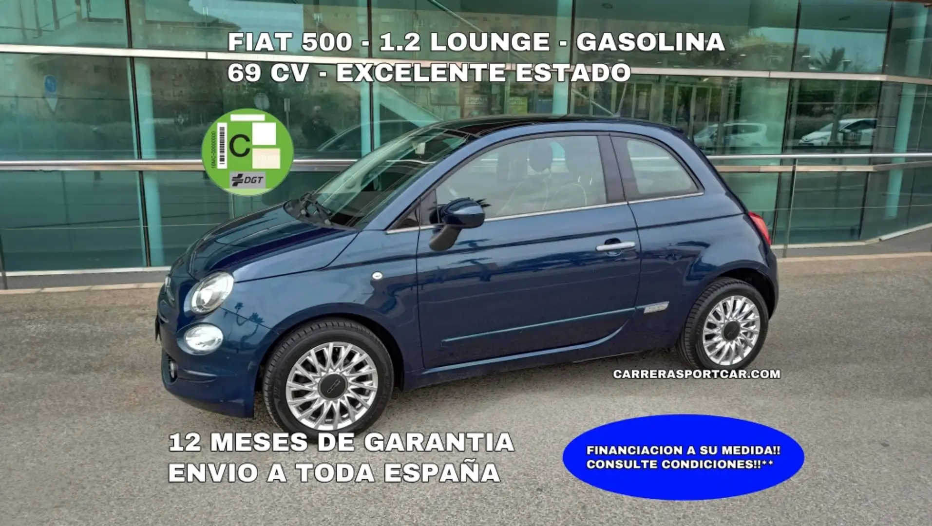 Fiat 500 1.2 Lounge Azul - 1