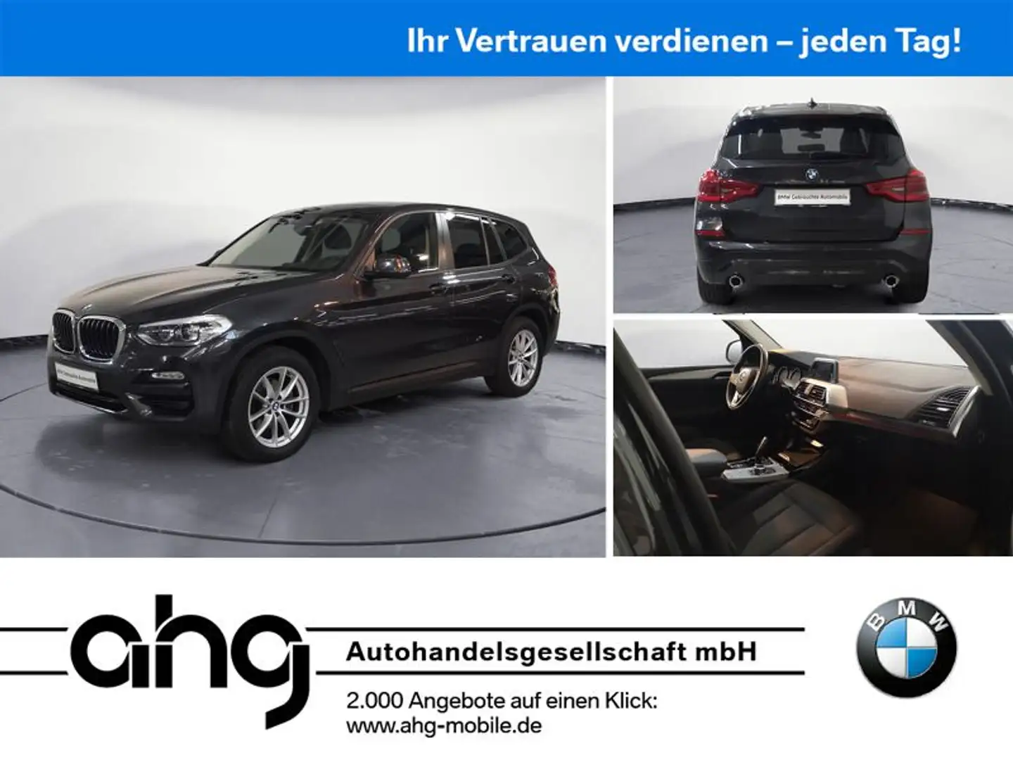 BMW X3 xDrive20d Advantage Panorama-Glasdach AHK HiF Gris - 1