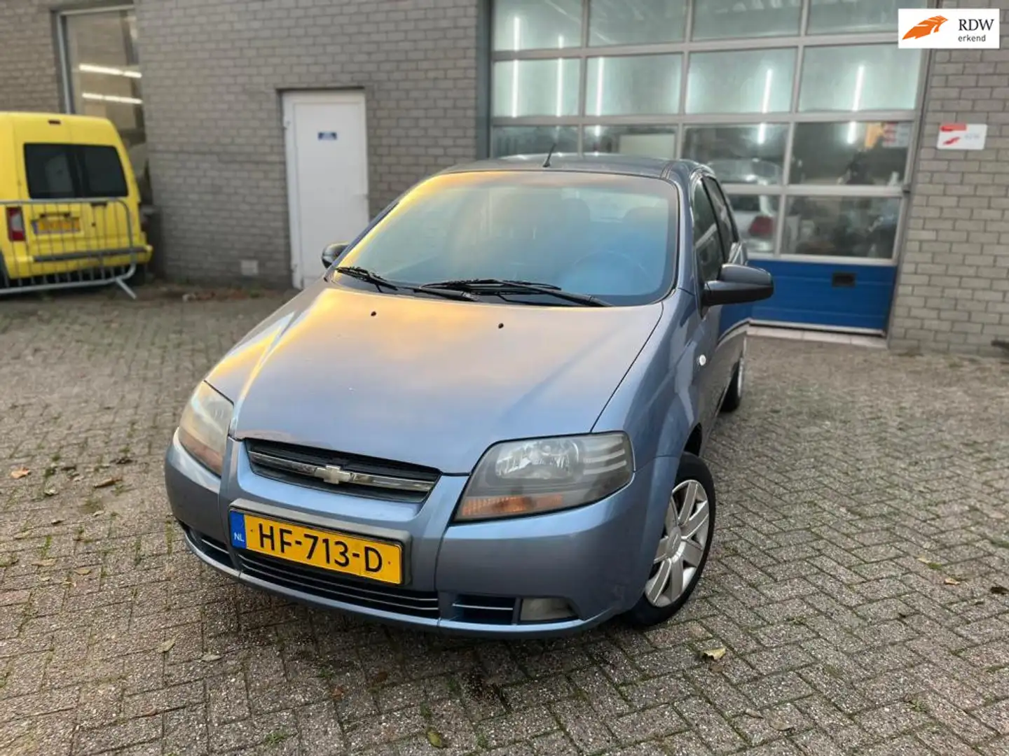 Chevrolet Kalos 1.2 Pure|Airco|5DRS|Elek ramen|APK Blauw - 1