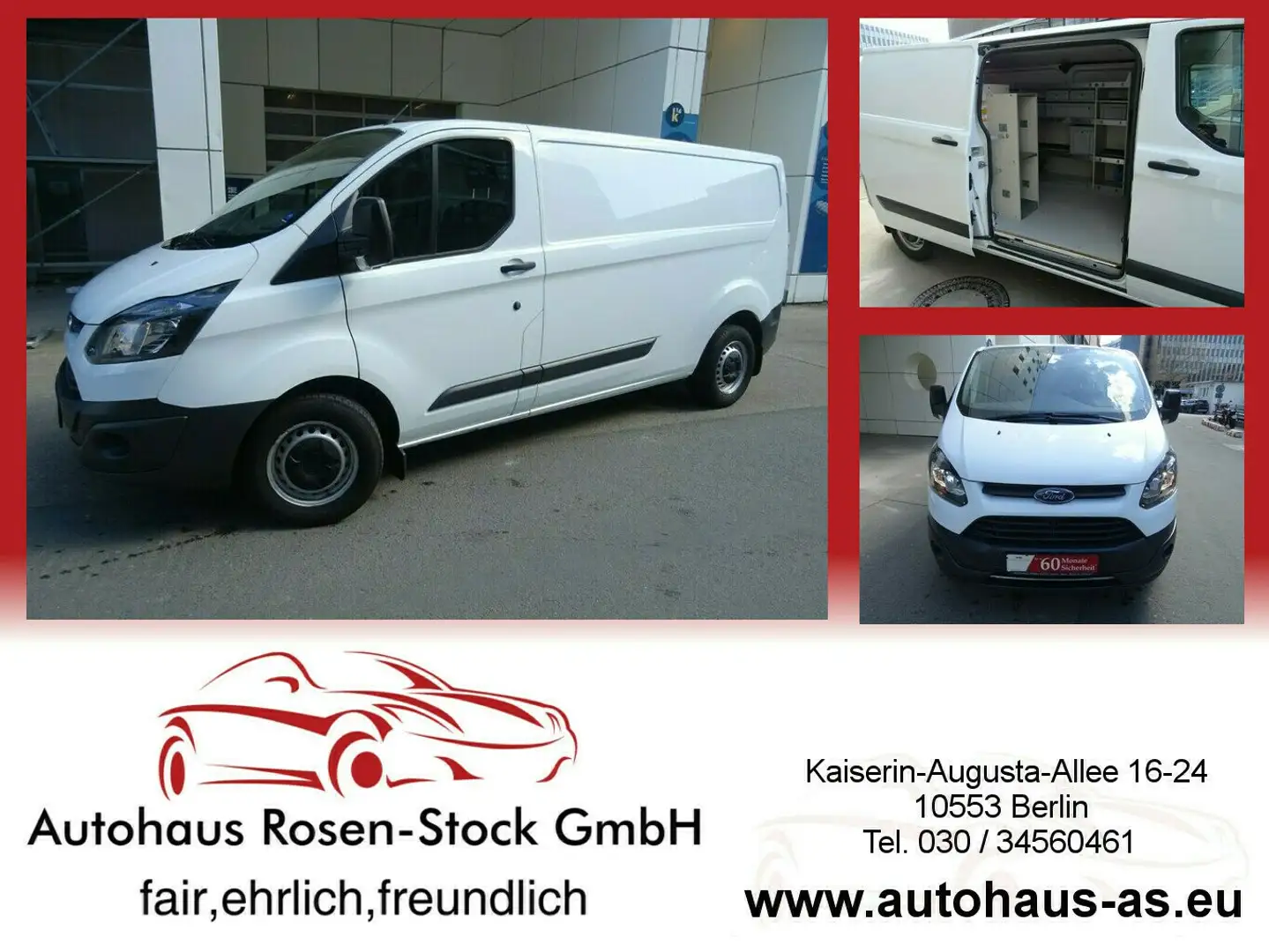 Ford Transit Custom 310 L2 TDCI LKW Zul.,STH,Regalsystem,Navig,Klima Weiß - 1
