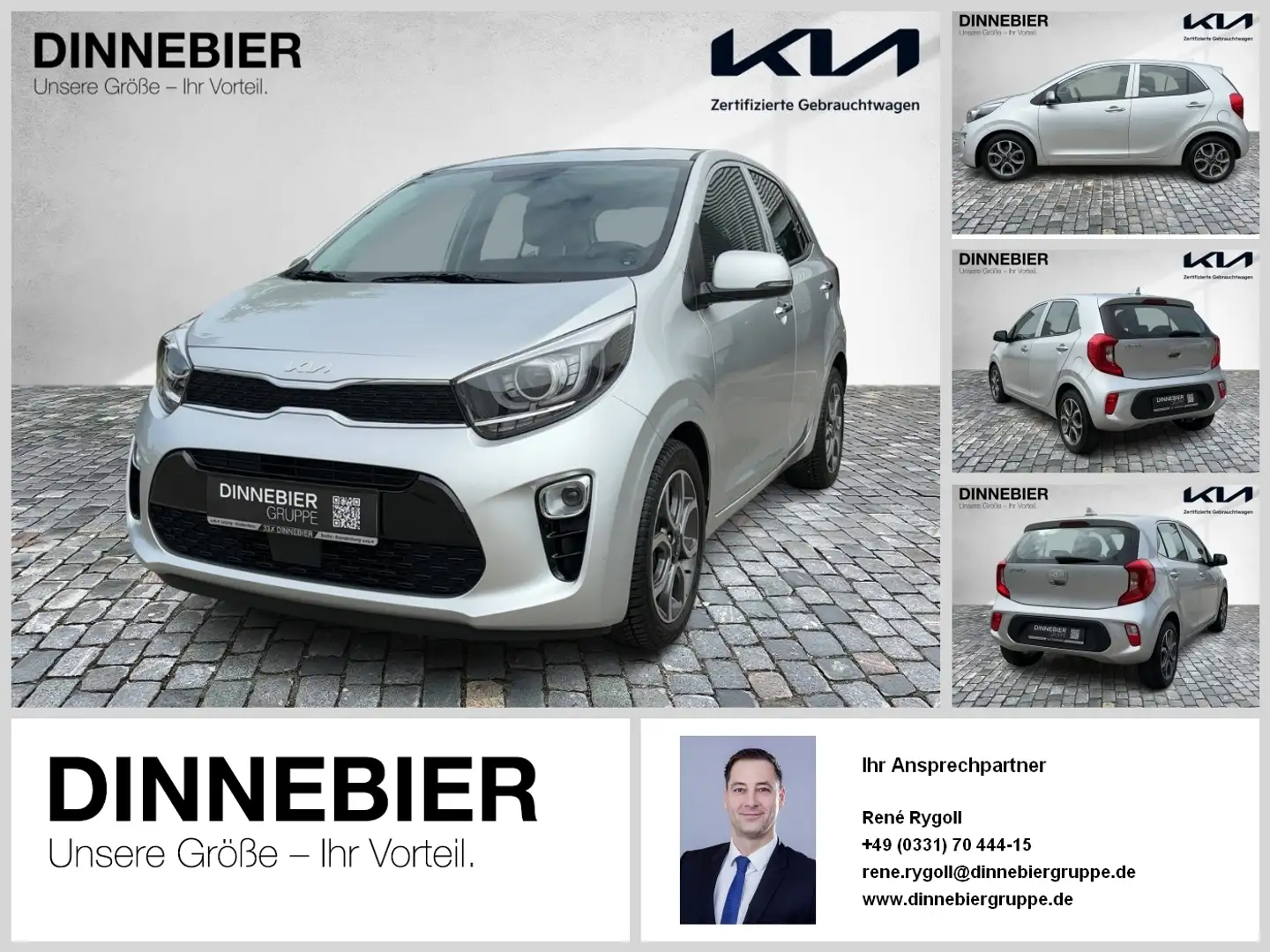 Kia Picanto 1.2 Spirit Automatik+Navi+Kamera+SHZ Silber - 1