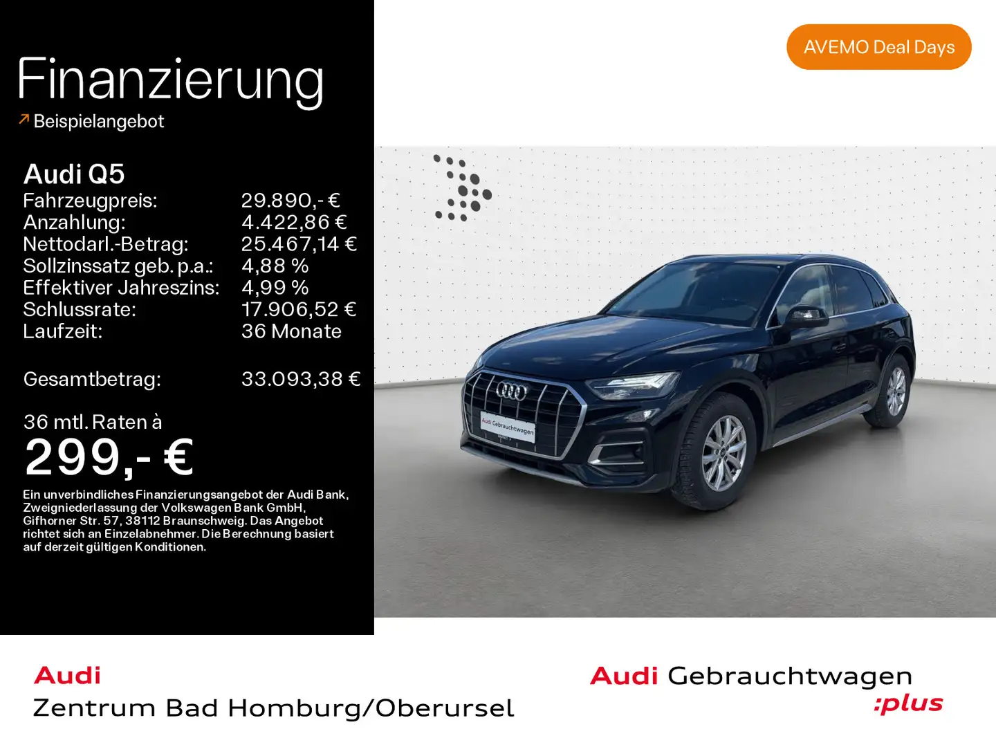 Audi Q5 35 TDI Advanced*Navi*LED*Alu*PDC*Virtual Cock Schwarz - 1