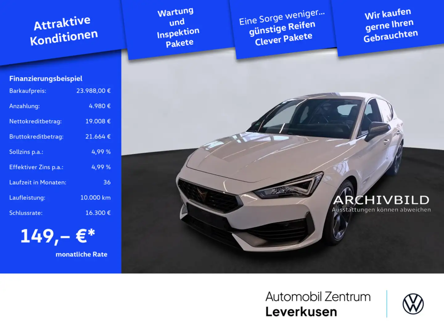 CUPRA Leon e-Hybrid DSG NAVI LED PDC Weiß - 1