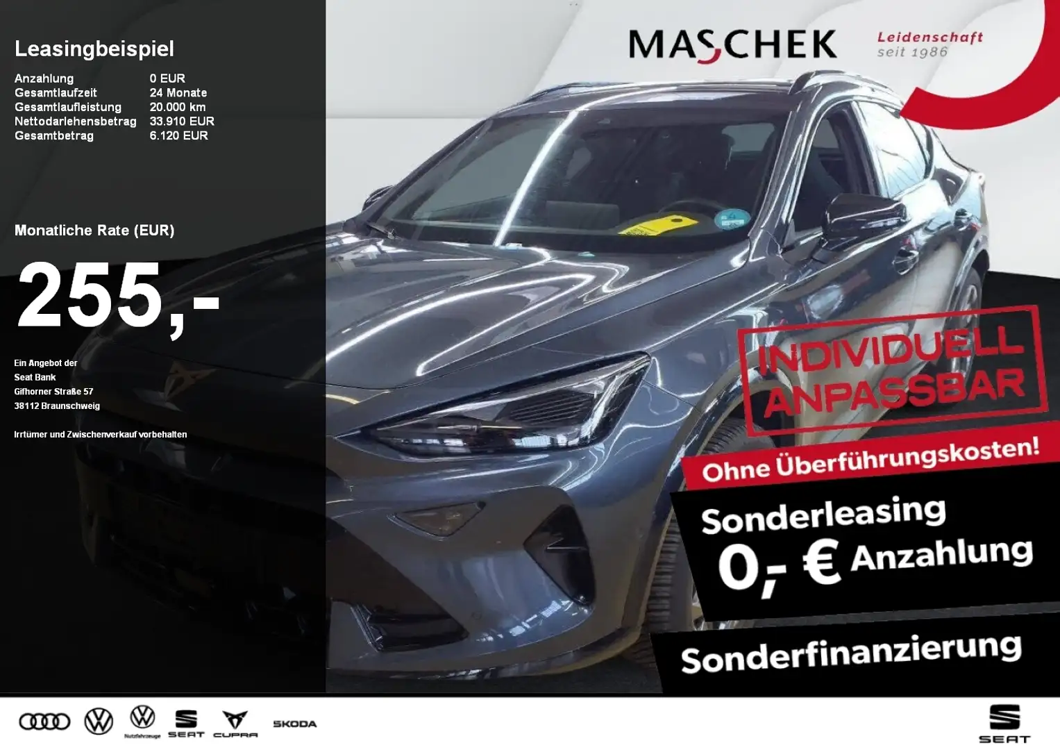 CUPRA Formentor 1.5 eTSI Sonderleasing! Navi Sound 360°View Grau - 1