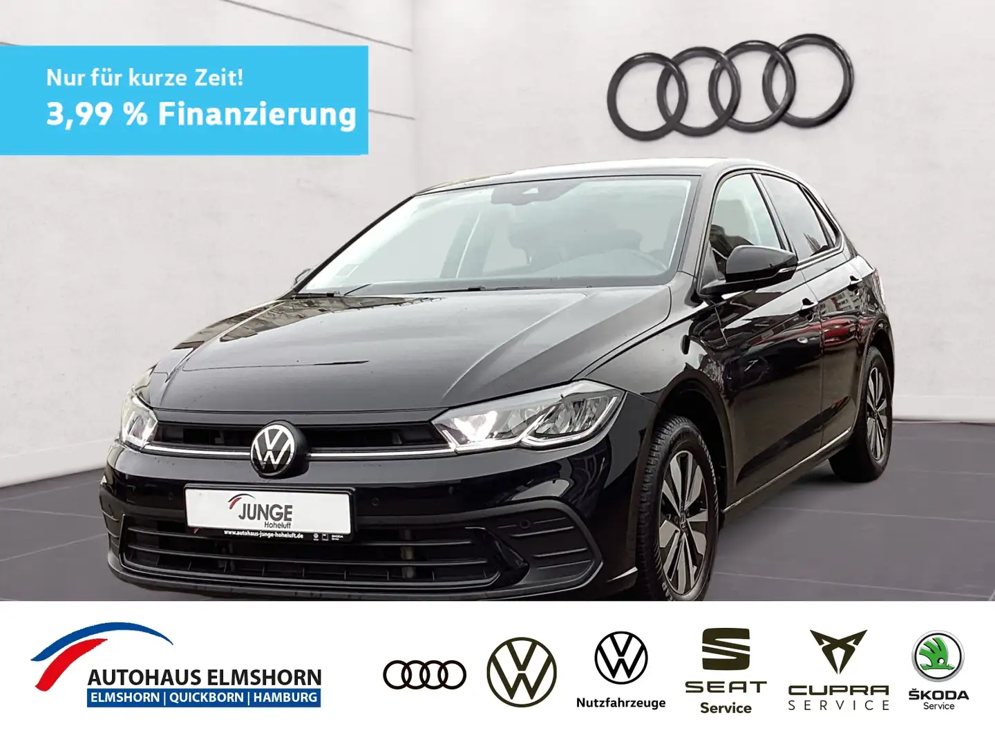 Volkswagen Polo Move 1.0 TSI DSG NAV KAM ACC LED GJ-REIF APP PDC Schwarz - 1