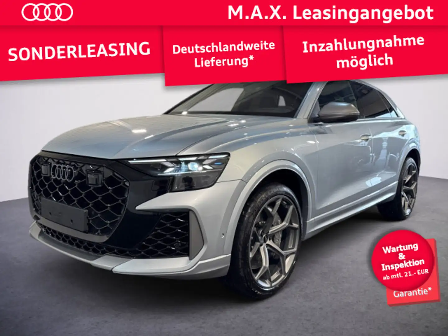 Audi RS Q8 SUV performance KERAMIK+PANO+MATRIX+STHZG Argent - 1
