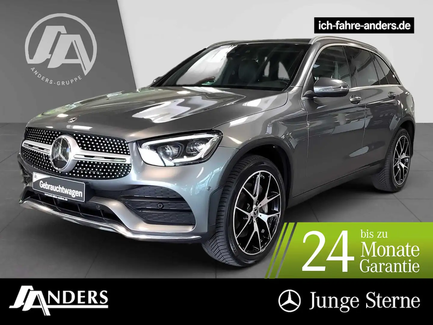 Mercedes-Benz GLC 400 d 4M AMG+Sthz+digCock+Distr+Pan+Burm+HUD Grijs - 1