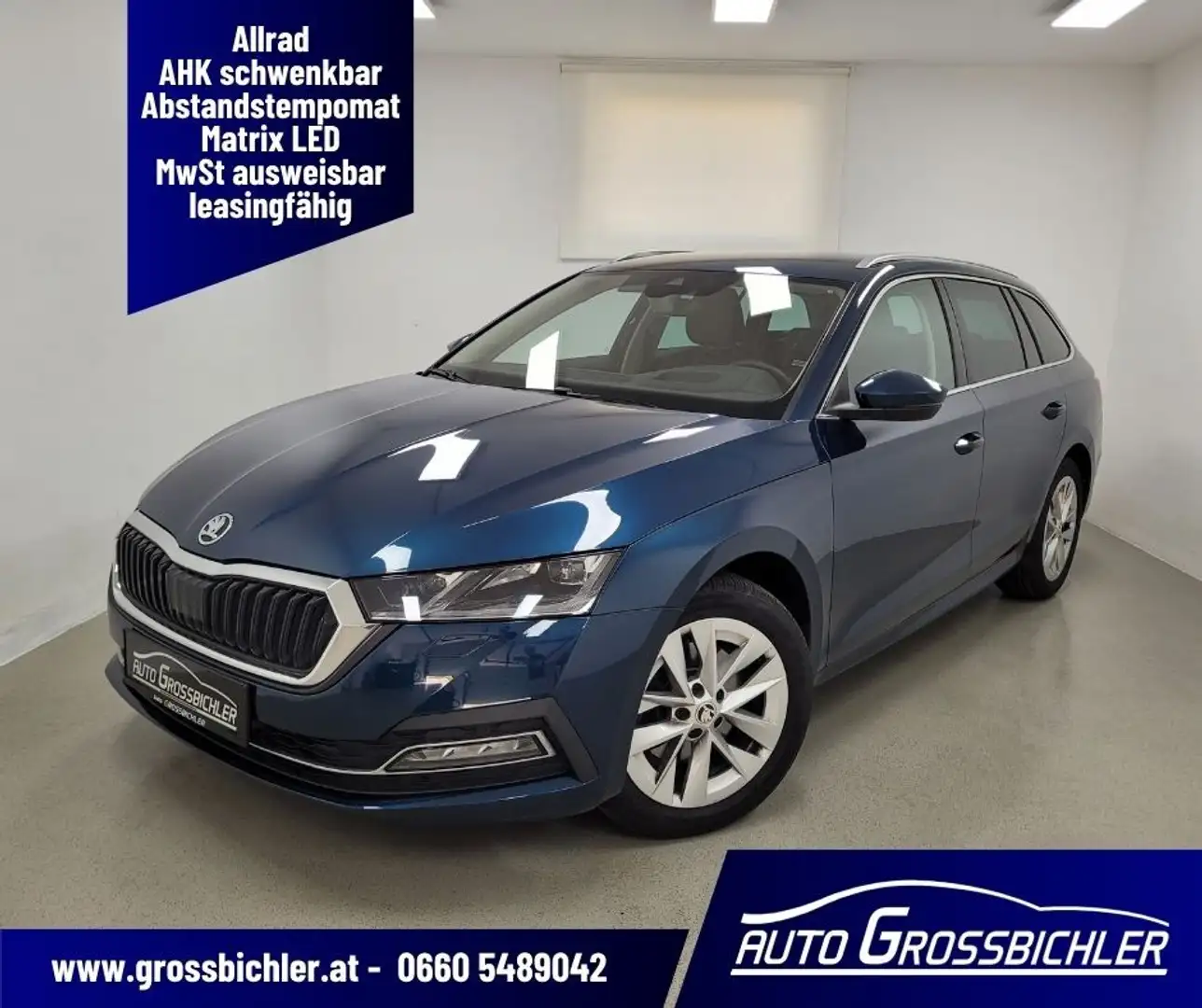 Skoda Octavia Combi 2,0 TDI 4x4 Style DSG AHK, Matrix-LED, He... Blau - 1