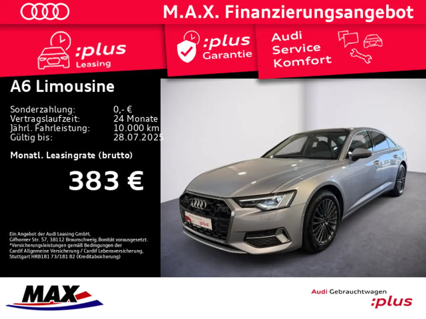 Audi A6 40 TDI QU ADVANCED MATRIX+PANO+AHK+ Argento - 1
