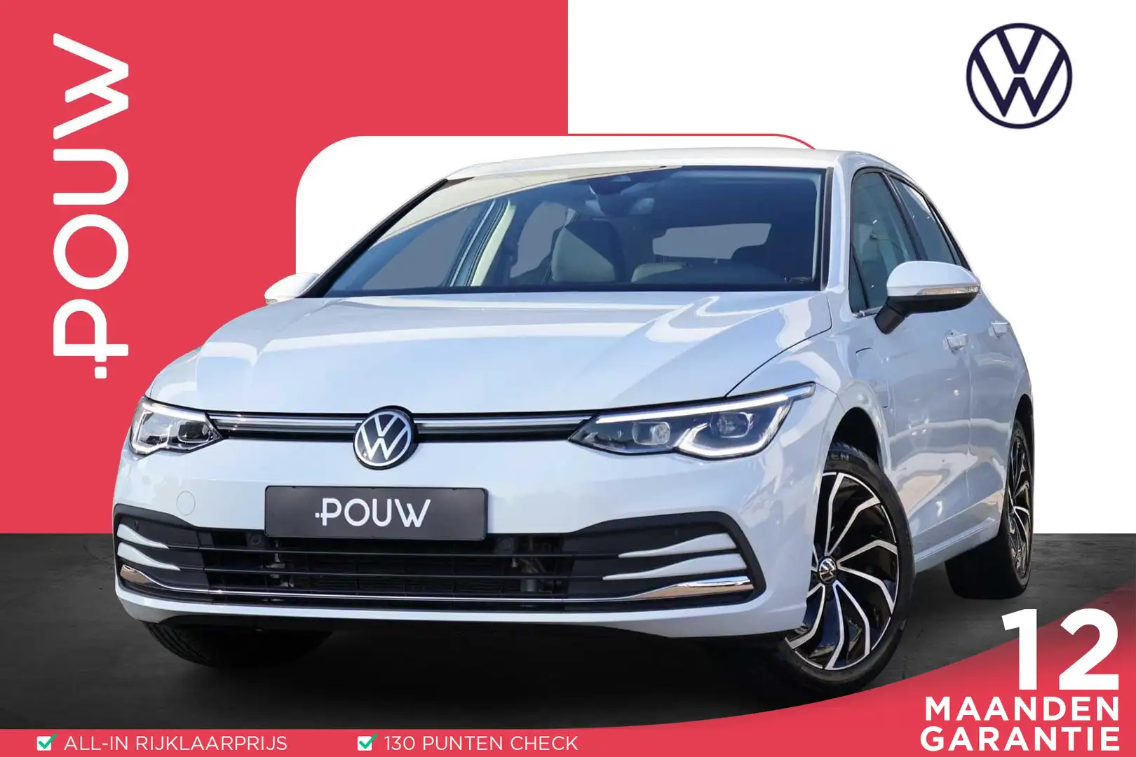 Volkswagen Golf 1.4 eHybrid 204pk Style | SoH 93% | Navigatie | Ca Weiß - 1