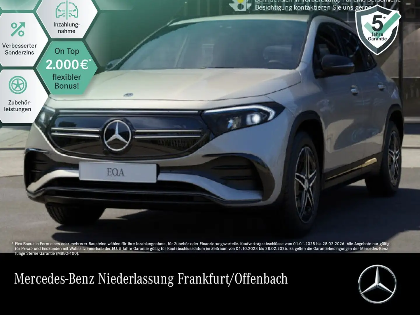 Mercedes-Benz EQA 300 4M AMG+NIGHT+PLUS-PAKET+KAMERA+KEYLESS Silber - 1